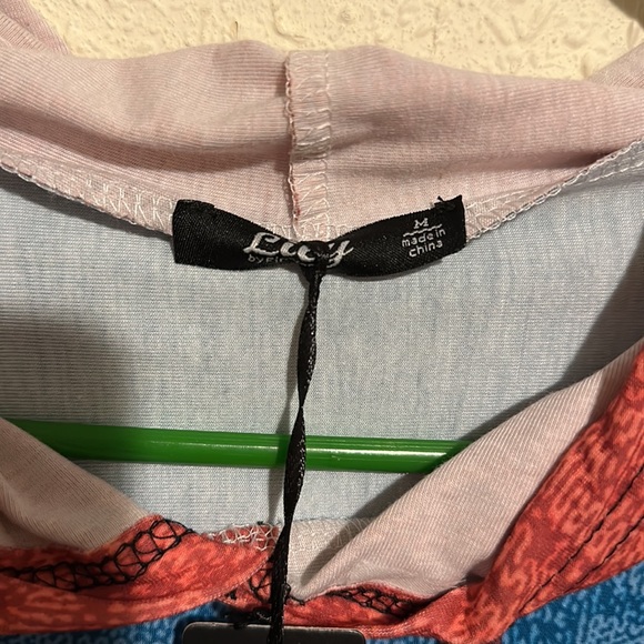 NWT Lily by Firmiana Red and Blue Hoodie Sweatshirt - Size Medium - Picture 5 of 6